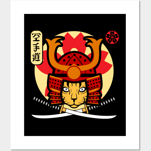 Samurai Cat Wall Art by FullOnNostalgia